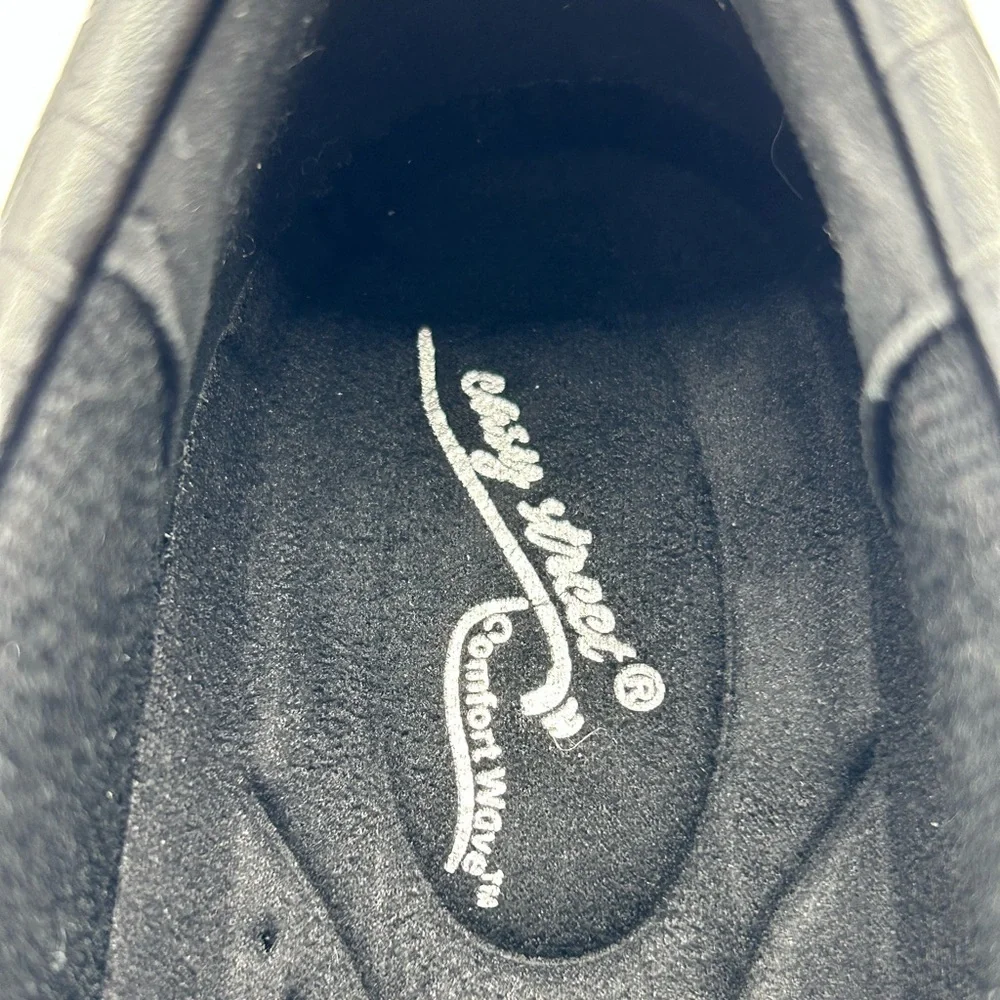 Easy Street Darcy Black Croc Comfort Wave Women’s Loafers Size 7.5M New With Box